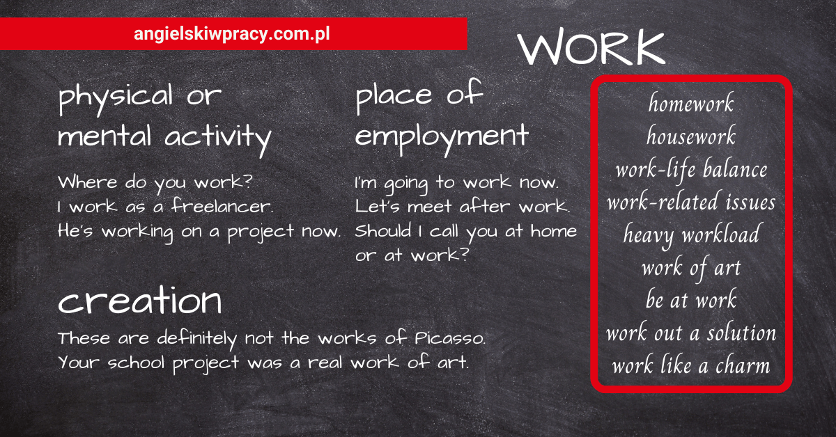 work activity or place of employment or creation